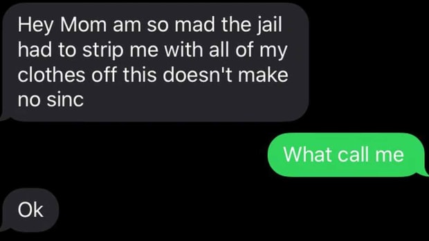 Text messages between a mother and her 8-year-old daughter detailing how she was strip searched by a Virginia prison while she was visiting her father. (Family member/HANDOUT)