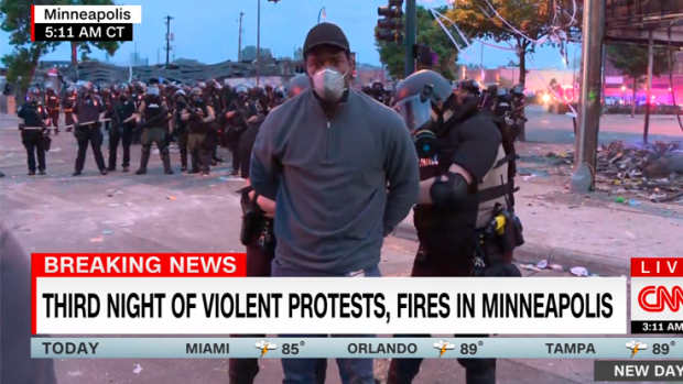 CNN reporter Omar Jimenez being arrested by Minnesota police on May 29, 2020