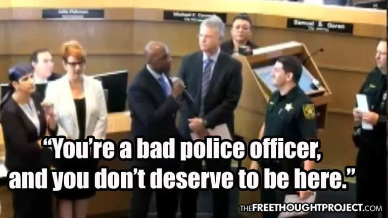 WATCH: City Commissioner Hijacks Cop's Award Ceremony to Call Him Out for Being Corrupt
