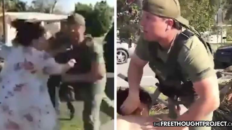WATCH: Cop Snaps, Pummels Woman Over An Imaginary Line He Had on the Ground