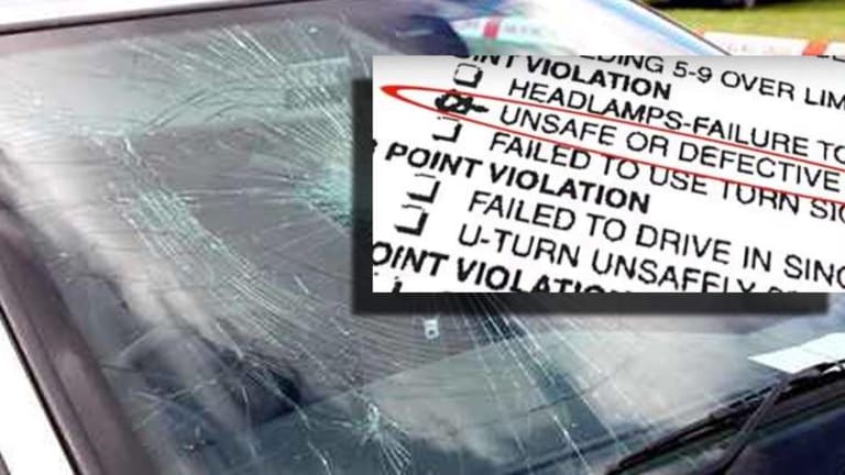 Citation Nation: Cop Writes Man a Ticket for Broken Windshield as He's Getting it Fixed
