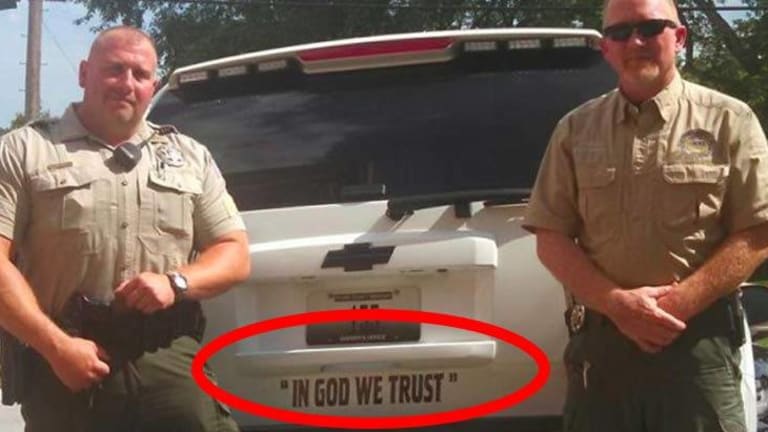 Police "Patriotically" Add "In God We Trust" to their Vehicles as they Demand You Worship Them