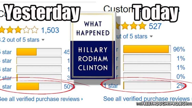 Mainstream Media Defends Amazon Deleting Nearly All Negative Reviews of Hillary Clinton's Book