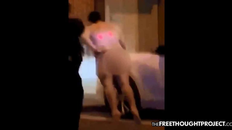 WATCH: Cops Taser Naked Man in His Back as He Walks Away, Falsely Claim He 'Advanced' At Them