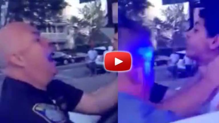 Man Says "F**k the Police" He's then Arrested and Strangled as a Crowd Attempts to Jump In