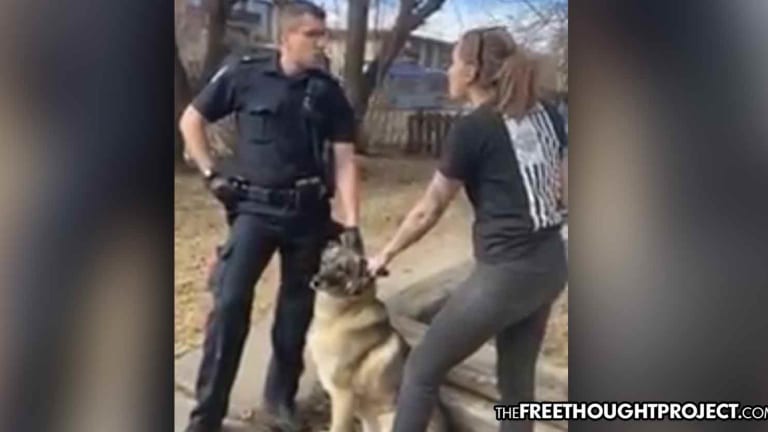 WATCH: Cop Detains Woman's Dog in Her Own Yard, Demands to "See Her Papers" or Lose Her Dog