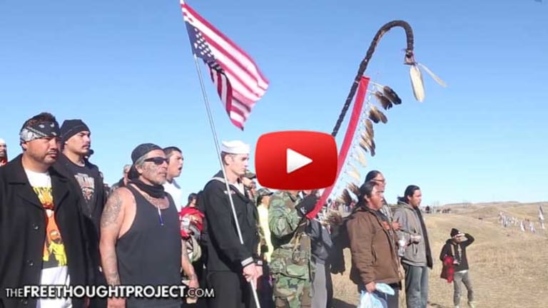 BOOM! Navy Petty Officer Joins DAPL Protest With Upside Down Flag - "Our Greatest Enemies Are Right Here"