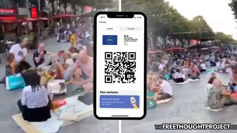 French Citizens Reportedly Boycott Vax Passports By Picnicking In Front of Empty Vax-Only Restaurants
