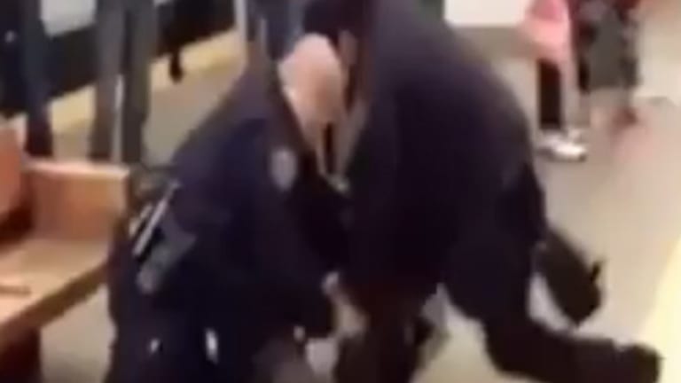 Police Assault Woman on Video in NYC Subway for Having Her Foot on an Empty Seat