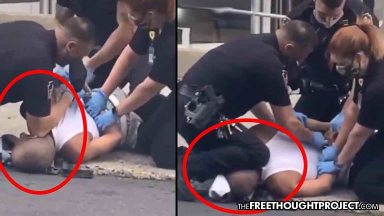 WATCH: 'Just Like George Floyd,' Cop Kneels on Restrained Man's Neck for Acting 'Erratic'