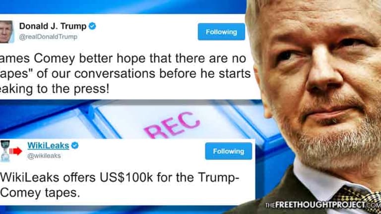 WikiLeaks Offers $100K for Trump-Comey Tapes