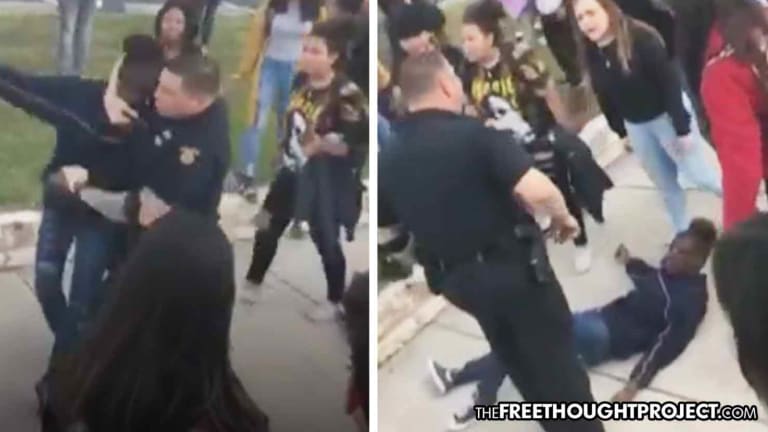 WATCH: Cop Grabs Small School Girl Around Her Neck, Slams Her Into the Concrete