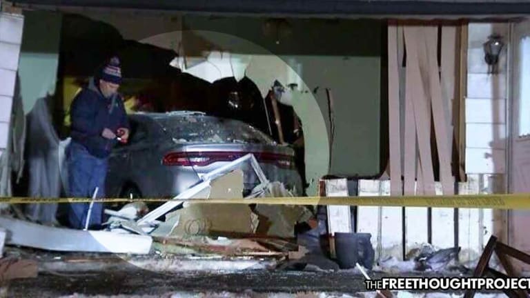 Drunk Cop Gets His Car Airborne, Crashes Into Home, Injuring 2 People, Killing 2 Dogs — Gets Slap on Wrist