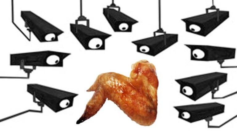 Police Subject Entire Town to Warrantless Surveillance to Investigate $50 Chicken Wing Theft