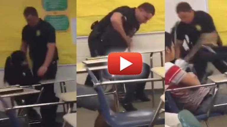 VIDEO: Cop Violently Attacks Peaceful High School Girl as She Sits at Her Desk