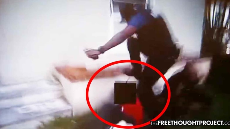 WATCH: Cop Fears Teen Girl on the Ground Holding a Flip Flop, So He Stomps Her Head In