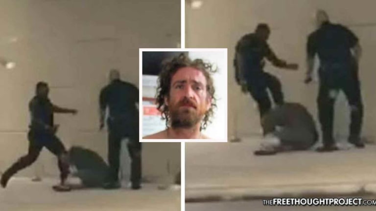 Residents Outraged As Video Shows Cops Hold Homeless Man Down, Savagely Beat Him
