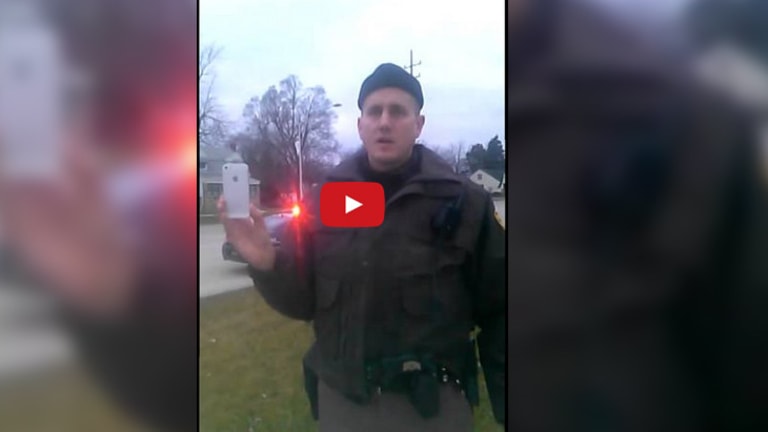Man Harassed by Cop in Snowy Weather for Suspicious Act of Walking with Hands in His Pockets