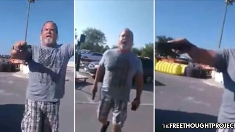 WATCH: Crazed Retired Cop Holds Man at Gunpoint for Returning a Lost Phone, Not Arrested