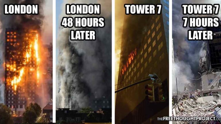 Opposite of 9/11: 2 Buildings in 48 Hours Engulfed in Flames, Neither Collapse into Own Footprint