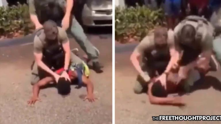 Disturbing Video Shows Cop Repeatedly Smash Kid's Face into Pavement, Leaving a Pool of Blood