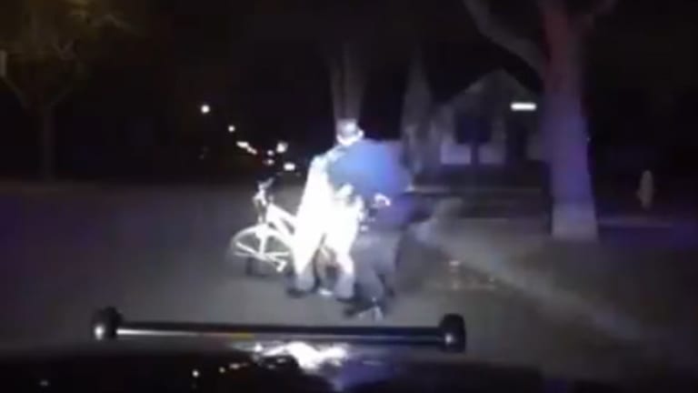 Dashcam Footage: Innocent Mentally Ill Man Beat Down by Cops for Riding His Bike