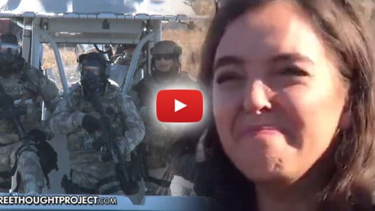WATCH: Militarized Police Shoot Innocent Journalist as She Conducts an Interview at Standing Rock