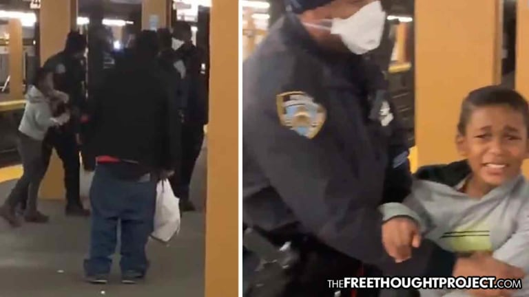 WATCH: A Dozen Cops Ignore Social Distancing, Kidnap Child for Allegedly Selling Candy