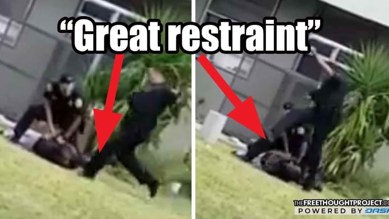 Police Claim Cop Used 'Great Restraint' When He Punted Handcuffed Man’s Head on Video