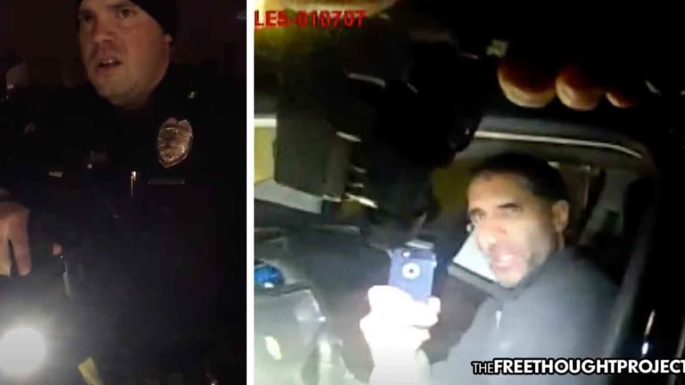 WATCH: Irate Cop Trespasses, Holds Innocent Doctor at Gunpoint on His Own Property, Lies About It—Not Fired