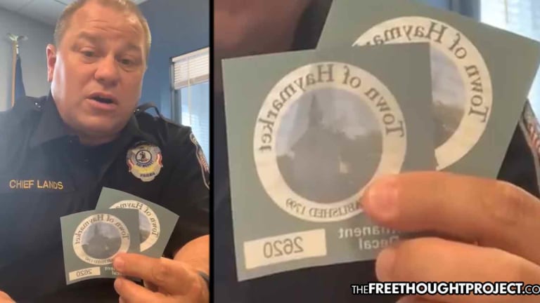 WATCH: Cops Promise to Rob or Arrest Citizens Unless They Buy a Random Sticker