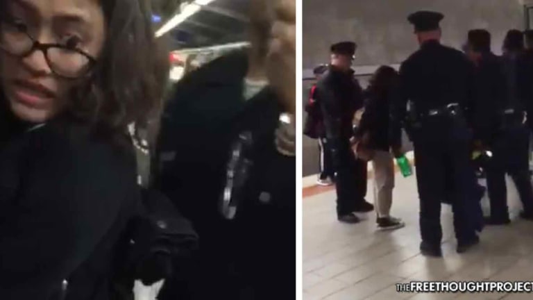 WATCH: Over a Dozen Cops Swarm, Arrest Tiny Girl for Sitting Incorrectly on the Subway