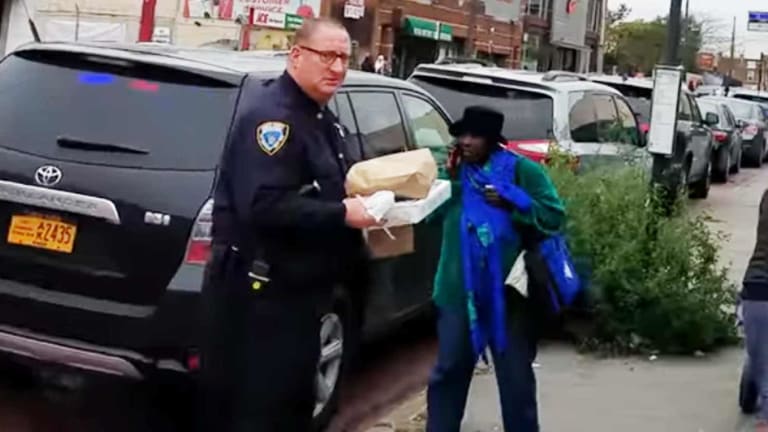 Man Films Cop Turn on Emergency Lights & Illegally Park in a Bus Stop—To Get Pizza