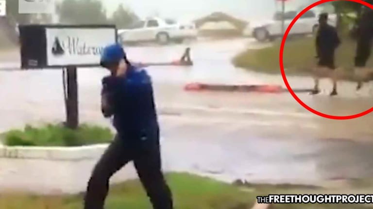 WATCH: MSM Reporter Busted Faking Strong Wind as 2 Men Walk By Like Nothing Is Happening