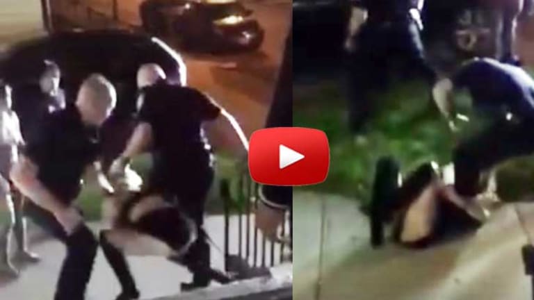 VIDEO:  Cop Loses it On Exotic Dancer, Drags Her Down Stairs by Her Hair, Smashes in Her Face