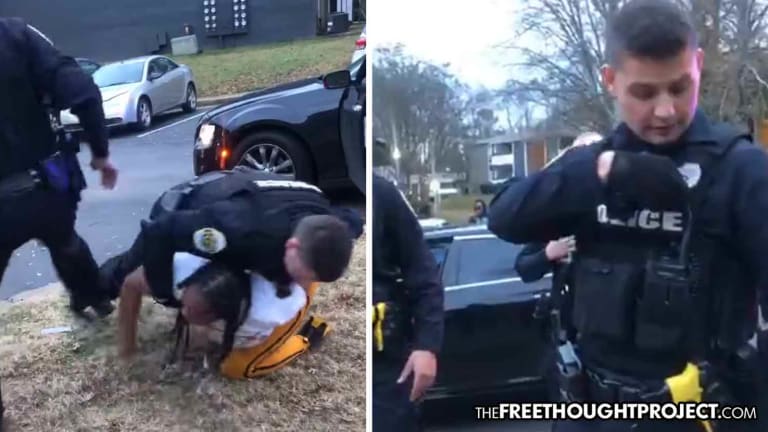 WATCH: Cop Attacks Innocent Woman, Rips Off Badge to Challenge Man to Fight