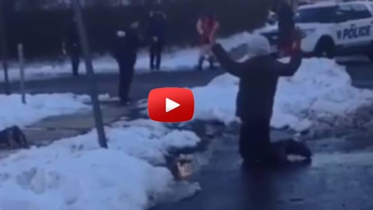 Video Shows New York Cop Holding Teens At Gun Point Over A Snowball Fight