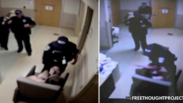 WATCH: 'Good Cop' Does Nothing as Fellow Cop Beats Helpless Hospital Patient