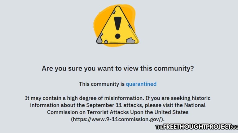 Reddit Now "Quarantining" Users Who Question 9/11—Direct Users to Gov't Site Instead