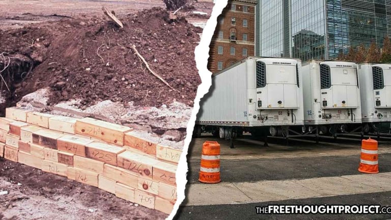 Refrigeration Trucks Arrive to Hold Bodies as Prisoners Start Digging Mass Graves in New York