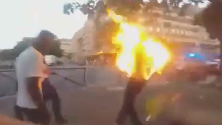 WATCH: Cops Taser and Tear Gas Man Simultaneously—Causing Him to Burst Into Flames