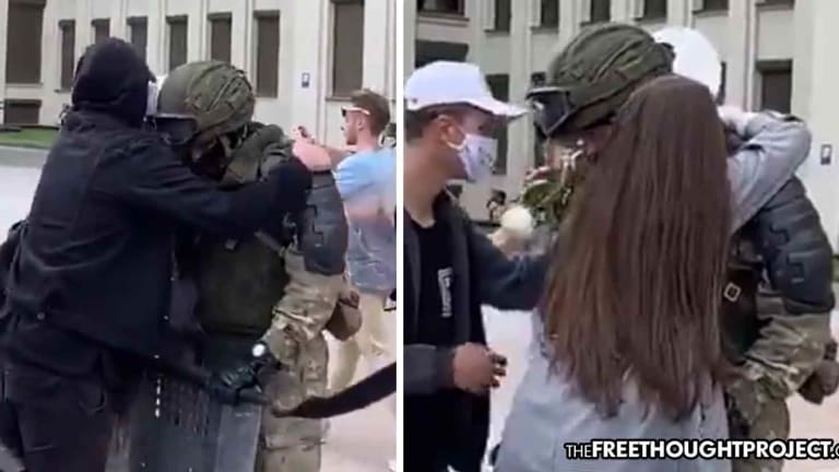 WATCH: 'Brothers!' Riot Police in Belarus Drop Shields and Embrace Protesters