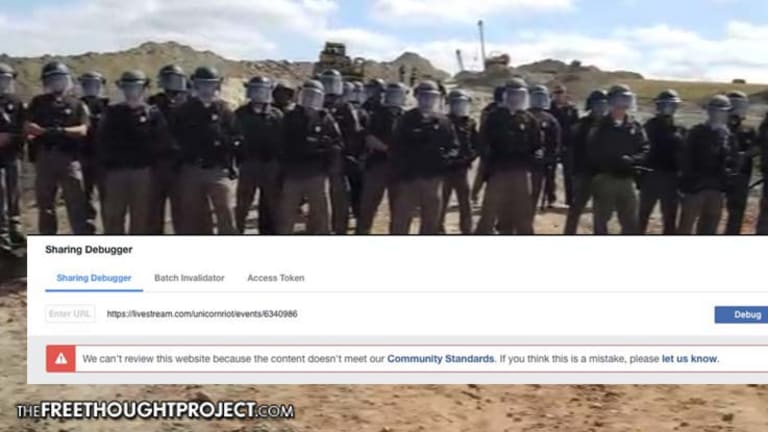 As Riot Police Begin Mass Arrests of Pipeline Protesters, Facebook Immediately Blocks Livestream