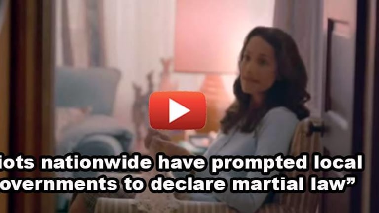 "Heartwarming" AARP Ad Plays Ominous News Broadcast in Background, Warning of Martial Law