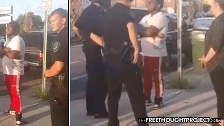 WATCH: Black Man Surrounded by Cops, Detained for 'Looking' at a White Woman the Wrong Way