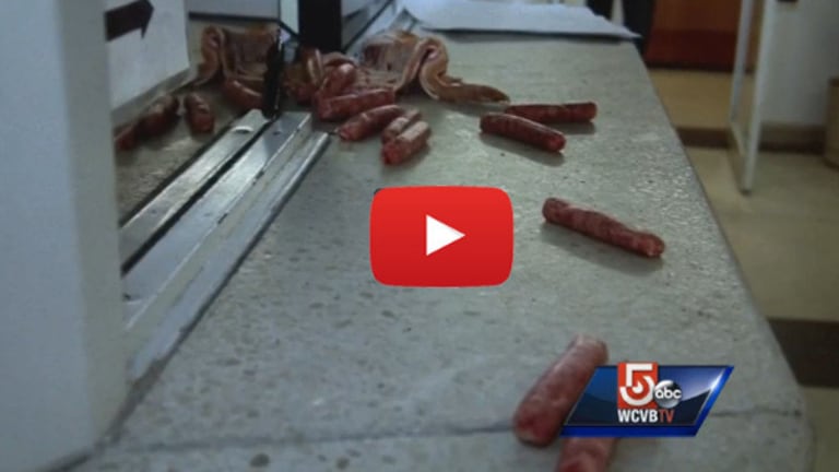 Woman Launches Raw Meat Assault on Police Station, Claims God told her to "Feed the Pigs"