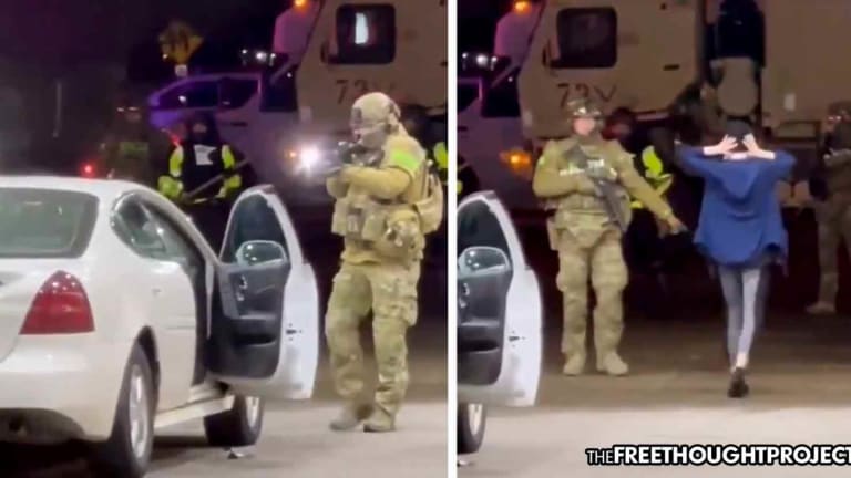 'This is Martial Law'—US Soldiers Force Women from Car at Gunpoint for Pumping Gas Past Curfew