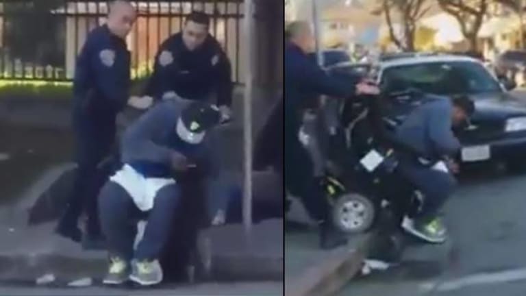 SFPD Cop Caught on Camera Trying to Throw Man from His Wheelchair, While Fellow Cops Watch