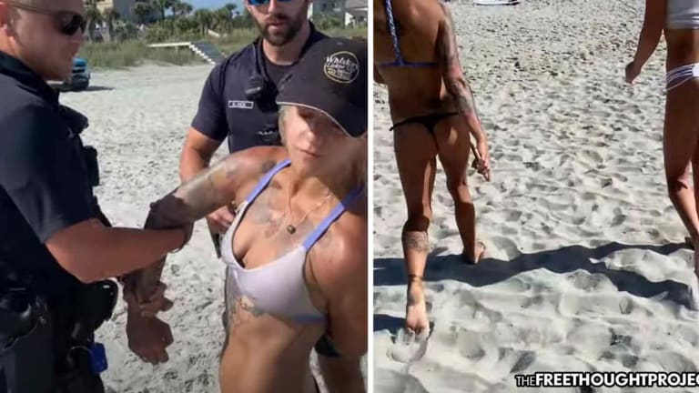 WATCH: Cops 'Protect' Beachgoers by Cuffing, Detaining 2 Women for Skimpy Bikinis