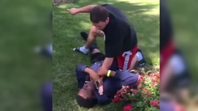 WATCH: "I Could Kill You!" Cop Pins Teen Down, Chokes Him for Running Through His Grass